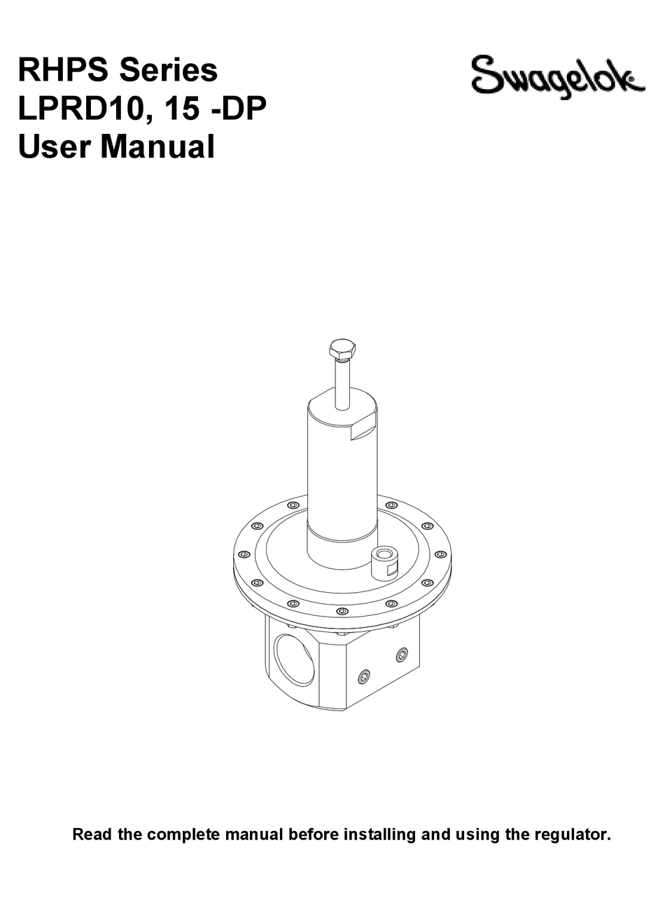 SWAGELOK RHPS SERIES USER MANUAL Pdf Download | ManualsLib