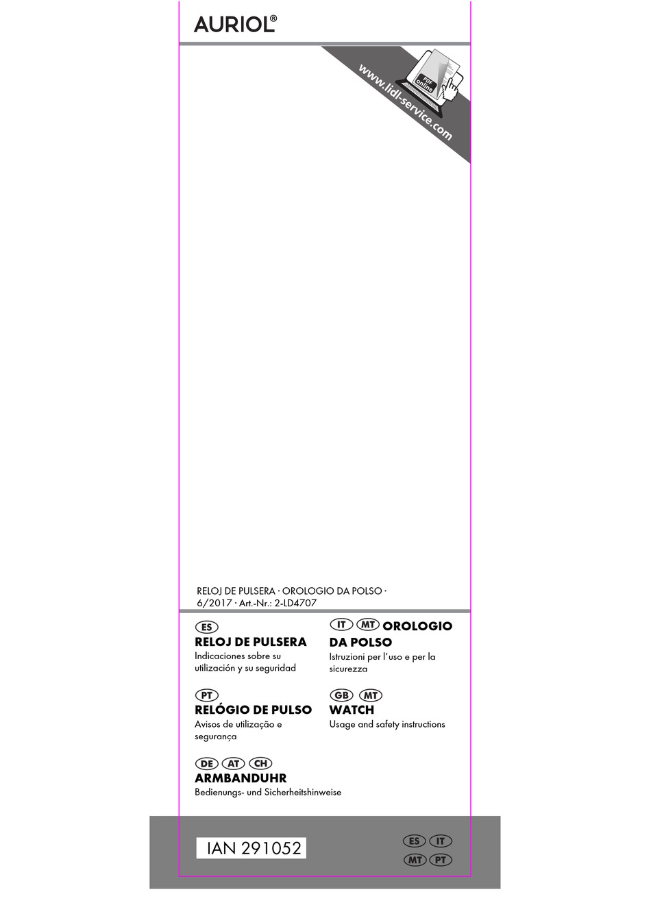 AURIOL 2-LD4707 USAGE AND SAFETY INSTRUCTIONS Pdf Download | ManualsLib