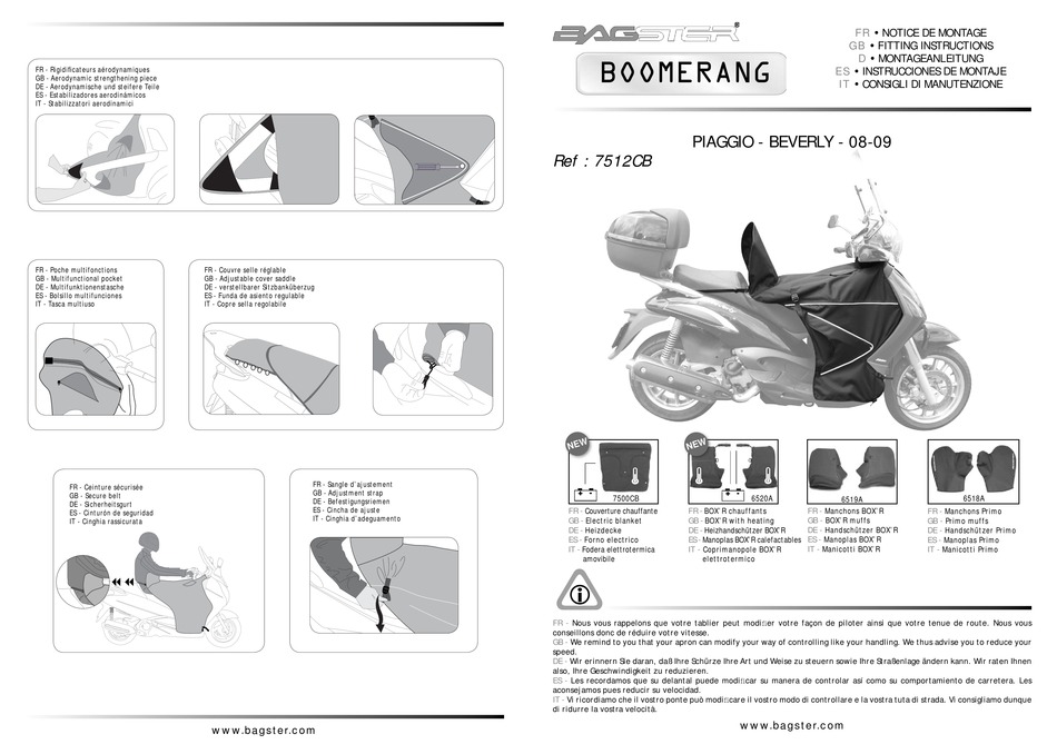 BAGSTER BOOMERANG FITTING INSTRUCTIONS Pdf Download ManualsLib