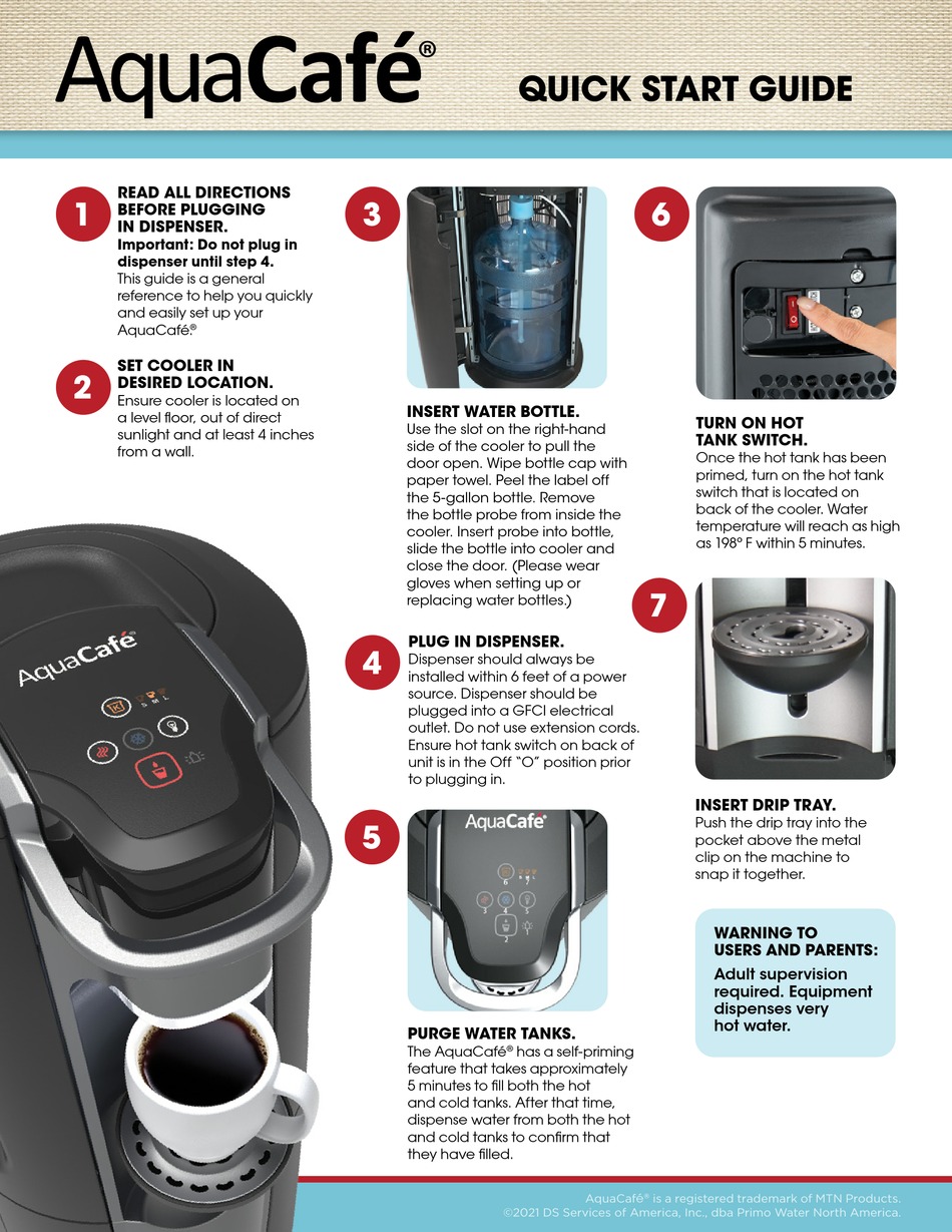 MTN PRODUCTS AQUACAFE QUICK START MANUAL Pdf Download ManualsLib