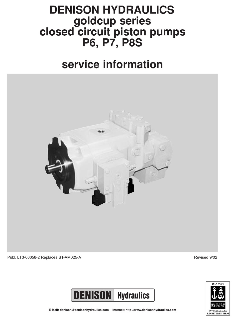 DENISON HYDRAULICS GOLDCUP SERIES SERVICE INFORMATION Pdf Download ...