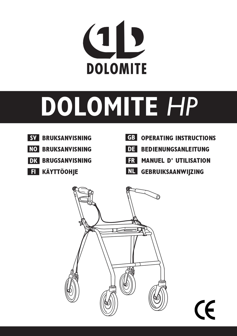 INVACARE DOLOMITE HP OPERATING INSTRUCTIONS MANUAL Pdf Download
