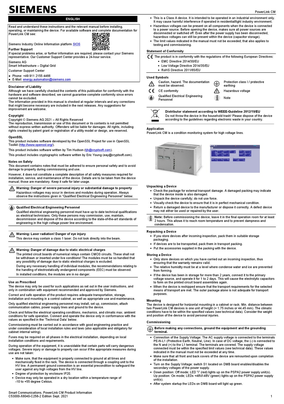 SIEMENS POWERLINK CM QUICK START MANUAL Pdf Download ManualsLib