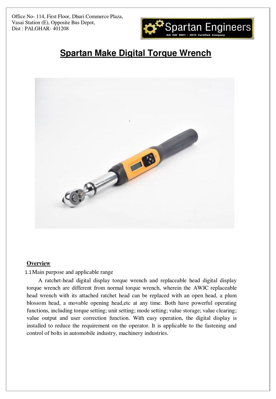 SPARTAN EQUIPMENT 010 QUICK START MANUAL Pdf Download ManualsLib