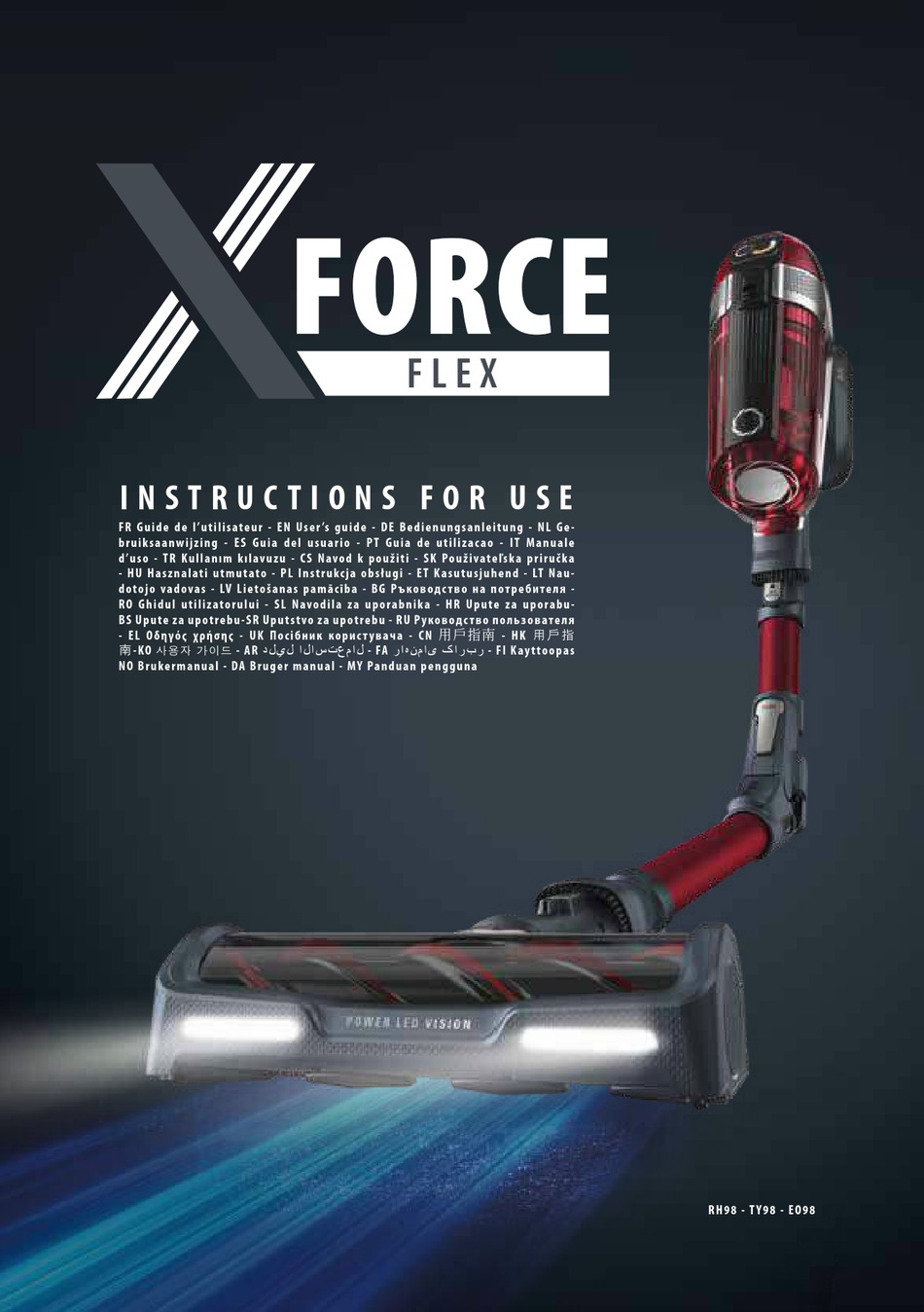 X-Force Flex 11.60 ty98. Инструкция к ручному пылесосу Tefal x-Force Flex rh98/ty98/eo98. Сила флекс