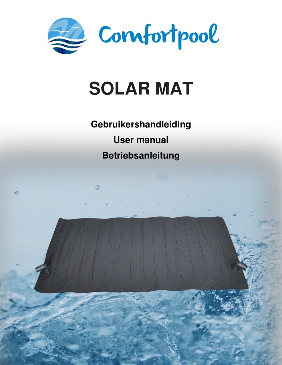 COMFORTPOOL SOLAR MAT USER MANUAL Pdf Download ManualsLib