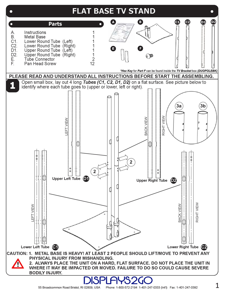 DISPLAYS2GO CDSTAND2BK MANUAL Pdf Download ManualsLib