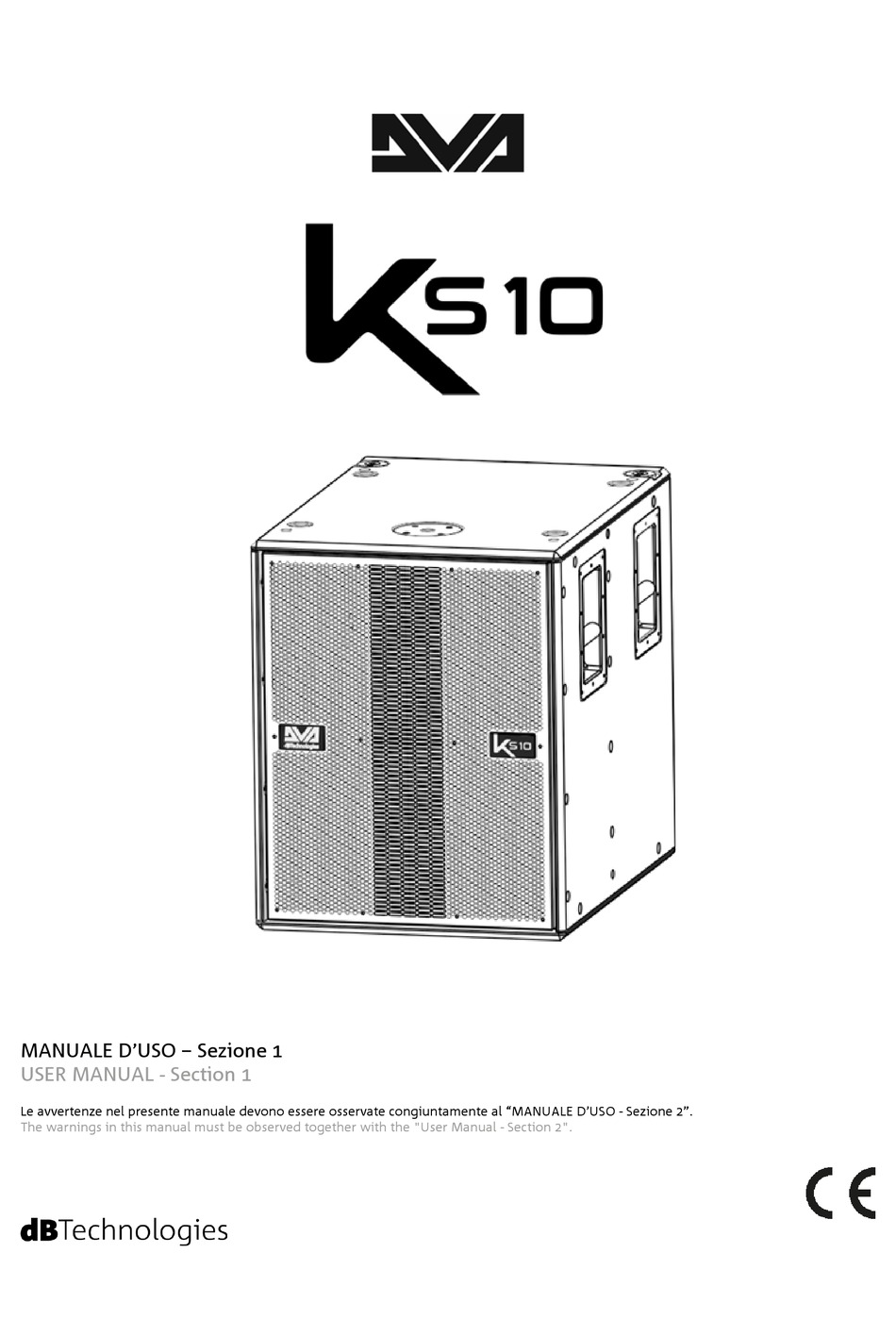 DB TECHNOLOGIES DVA KS10 USER MANUAL Pdf Download ManualsLib