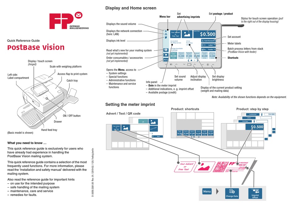FP POSTBASE VISION QUICK REFERENCE MANUAL Pdf Download ManualsLib