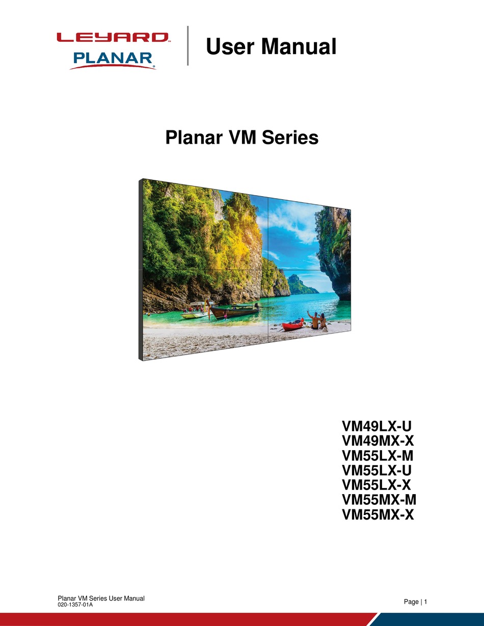 LEYARD PLANAR VM SERIES USER MANUAL Pdf Download ManualsLib