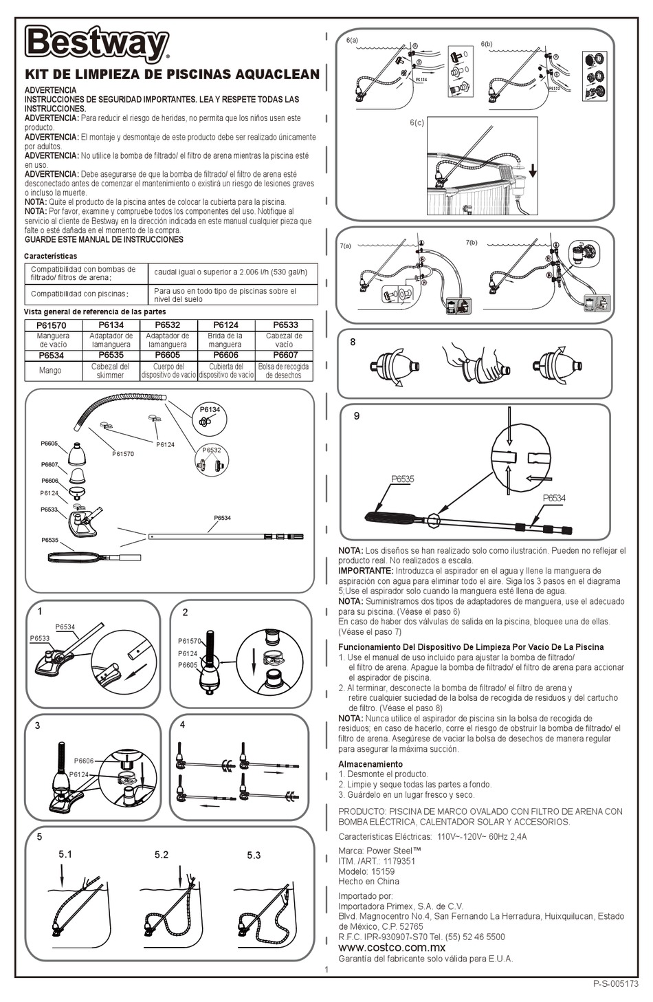 BESTWAY AQUACLEAN POOL CLEANING KIT QUICK START MANUAL Pdf Download