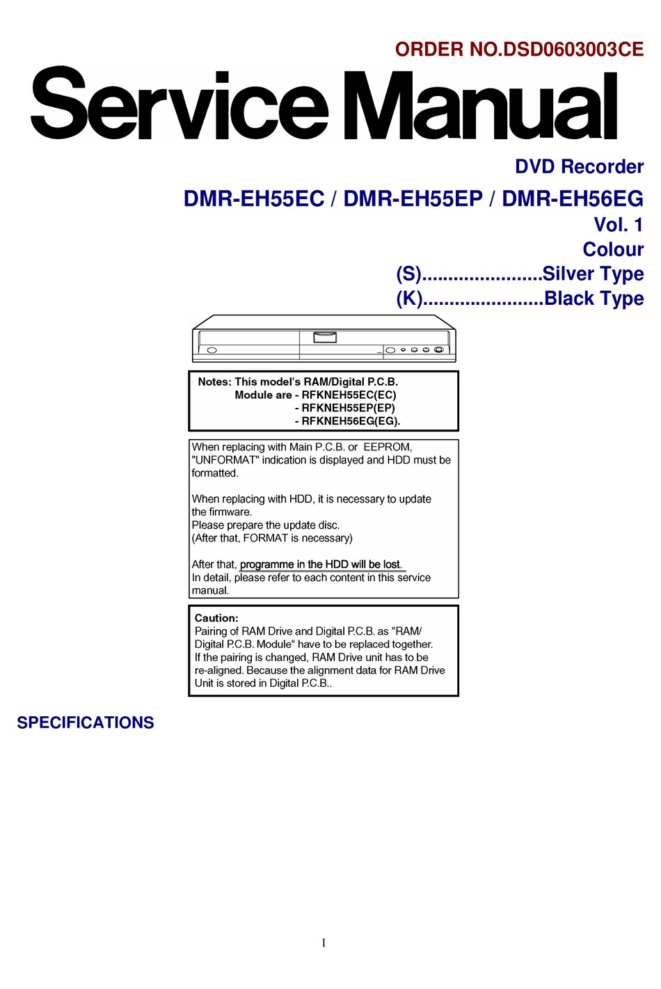 PANASONIC DMREH55EC SERVICE MANUAL Pdf Download ManualsLib