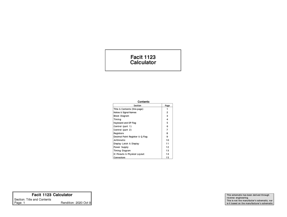 FACIT 1123 MANUAL Pdf Download ManualsLib