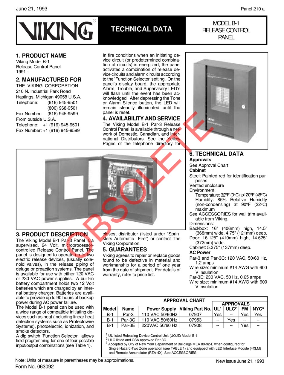 VIKING B-1 TECHNICAL DATA MANUAL Pdf Download | ManualsLib