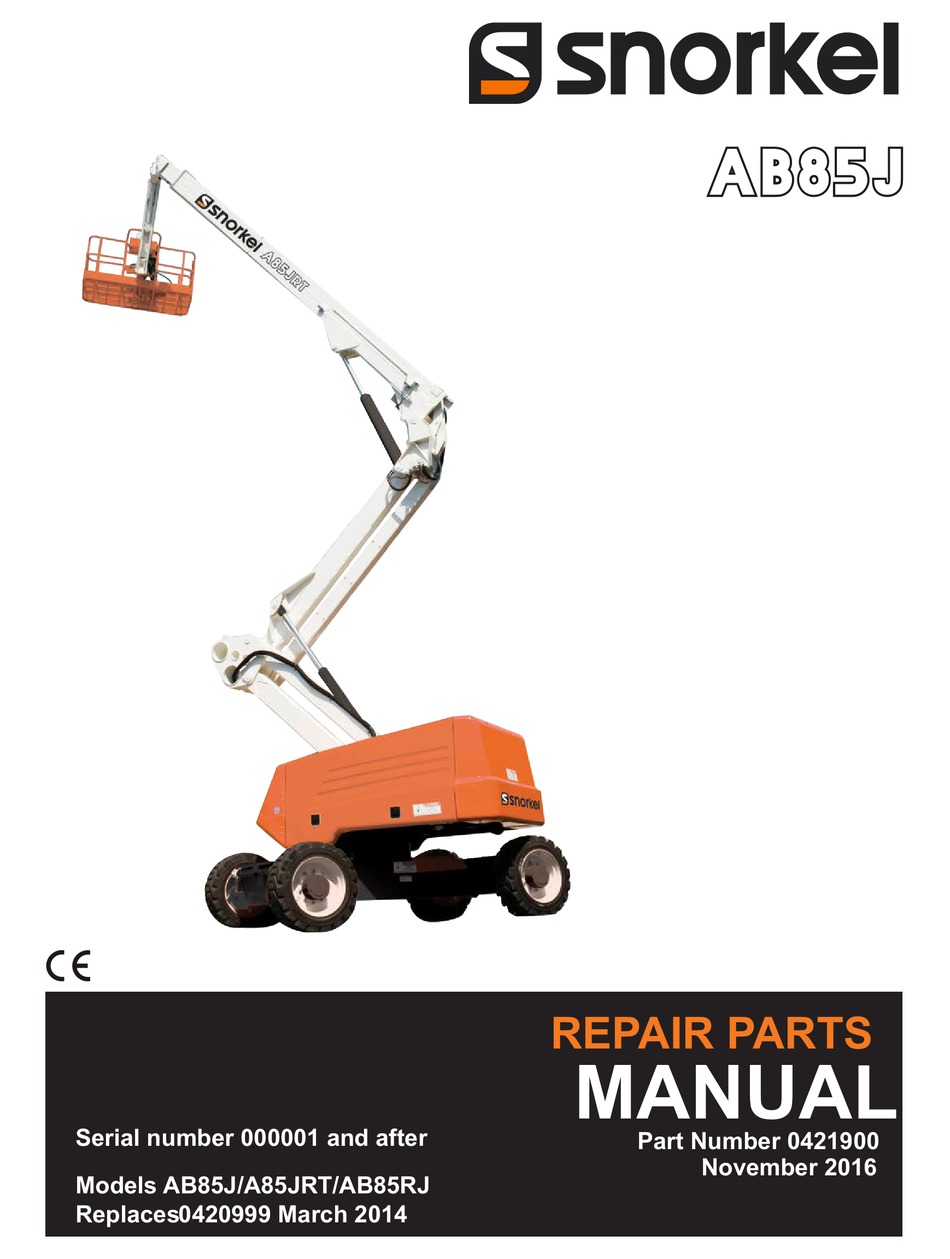 SNORKEL AB85J REPAIR PARTS MANUAL Pdf Download ManualsLib