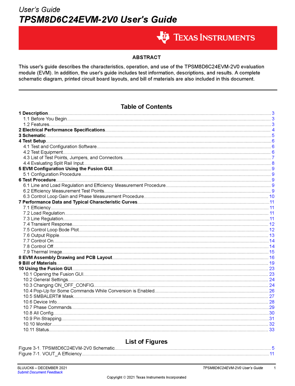 TEXAS INSTRUMENTS TPSM8D6C24EVM-2V0 USER MANUAL Pdf Download | ManualsLib