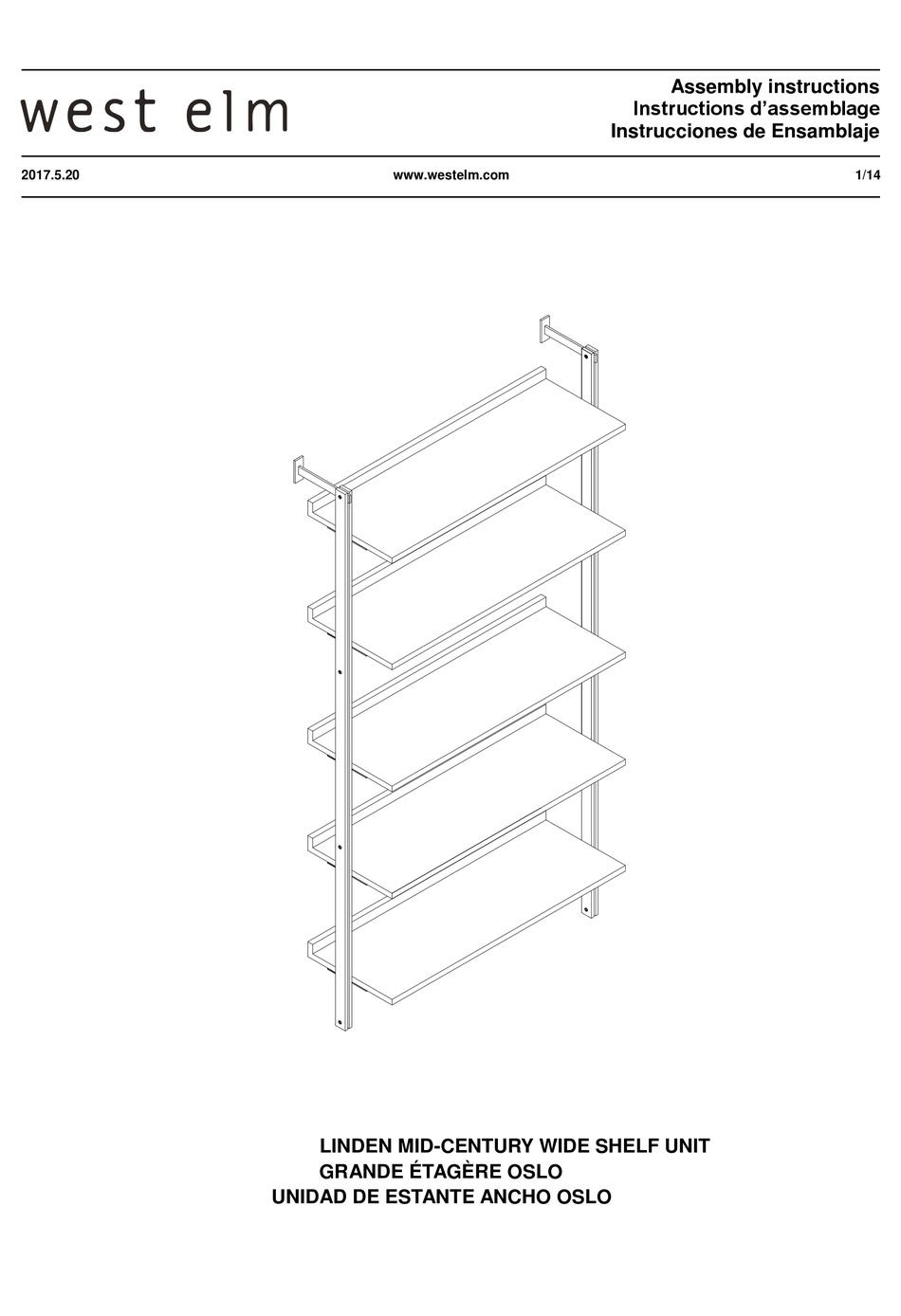WEST ELM LINDEN MIDCENTURY ASSEMBLY INSTRUCTIONS MANUAL Pdf Download
