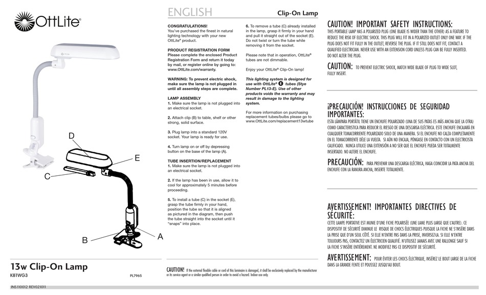 OTTLITE K81WG3 QUICK START MANUAL Pdf Download ManualsLib