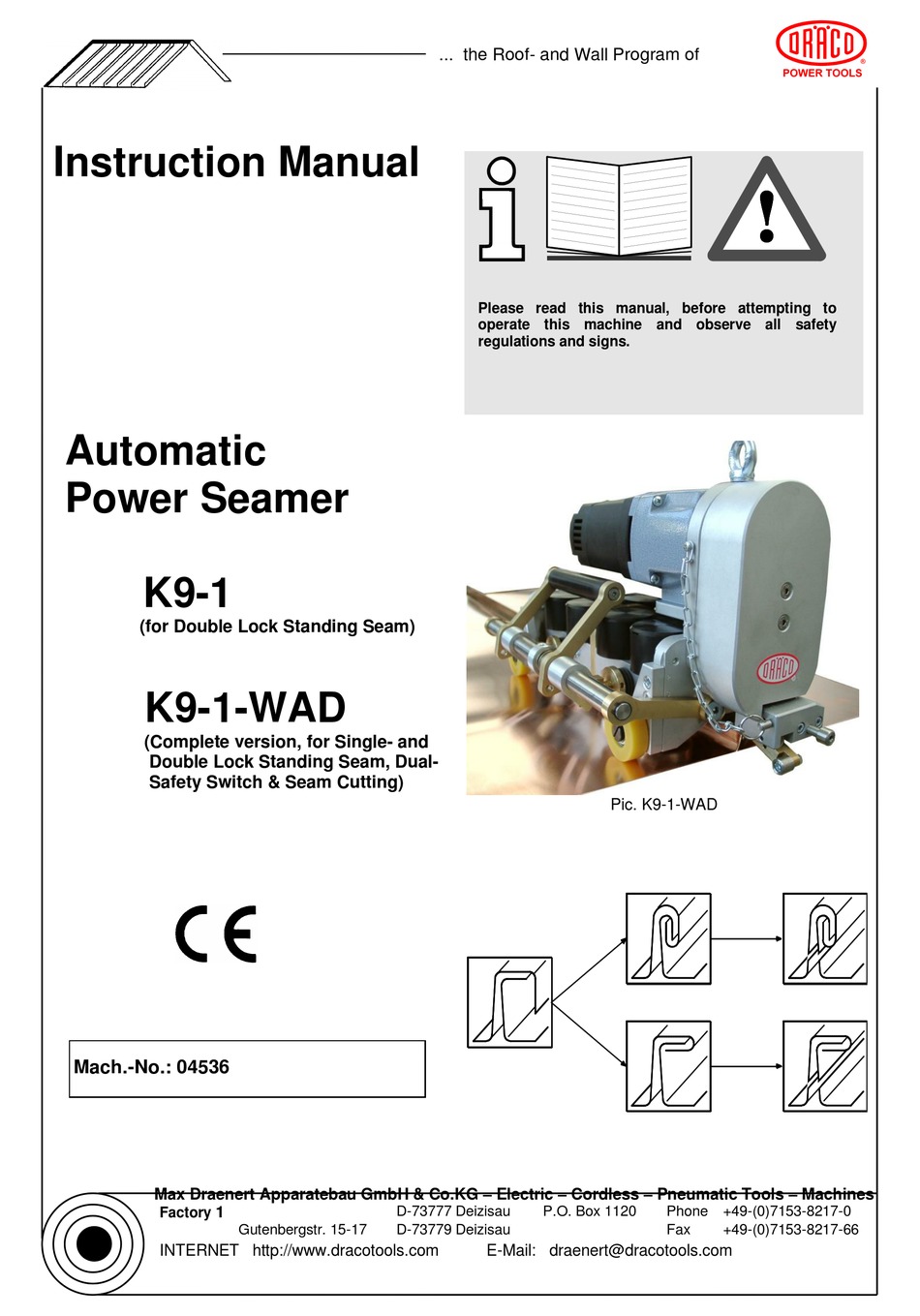 DRACO K91 INSTRUCTION MANUAL Pdf Download ManualsLib