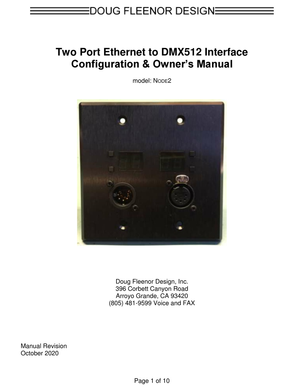 DOUG FLEENOR DESIGN NODE2 MANUAL Pdf Download ManualsLib