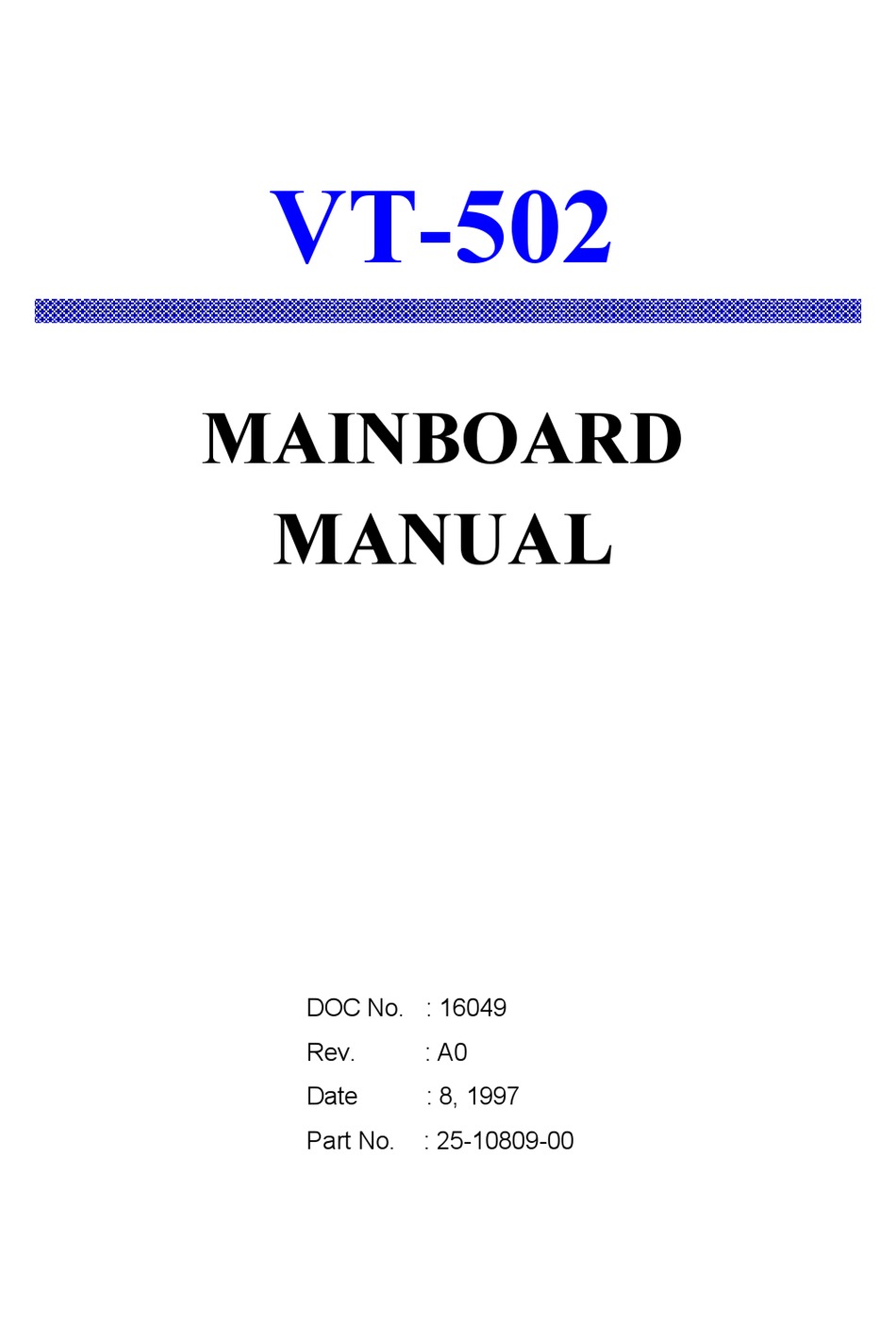 FIC VT-502 MANUAL Pdf Download | ManualsLib