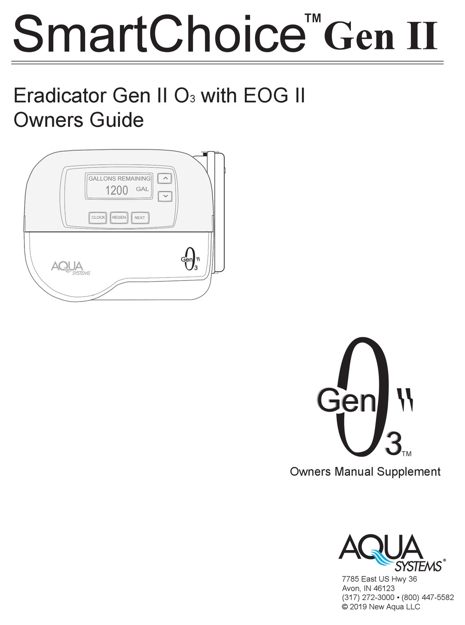 AQUA SYSTEMS ERADICATOR GEN II OWNER'S MANUAL Pdf Download ManualsLib