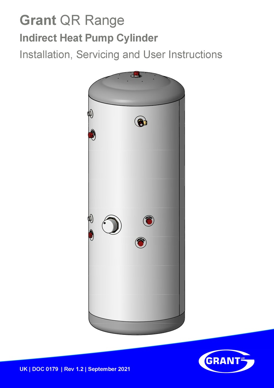 GRANT QR RANGE INSTALLATION, SERVICING AND USER INSTRUCTIONS MANUAL Pdf
