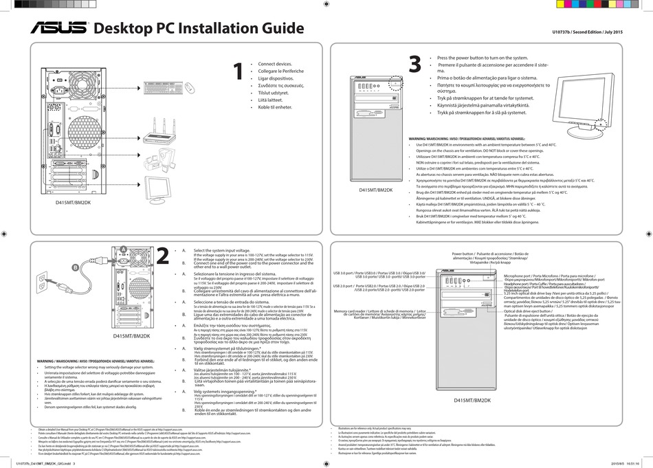 ASUS D415MT INSTALLATION MANUAL Pdf Download ManualsLib