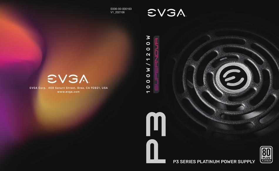 EVGA SUPERNOVA P3 SERIES USER MANUAL Pdf Download | ManualsLib