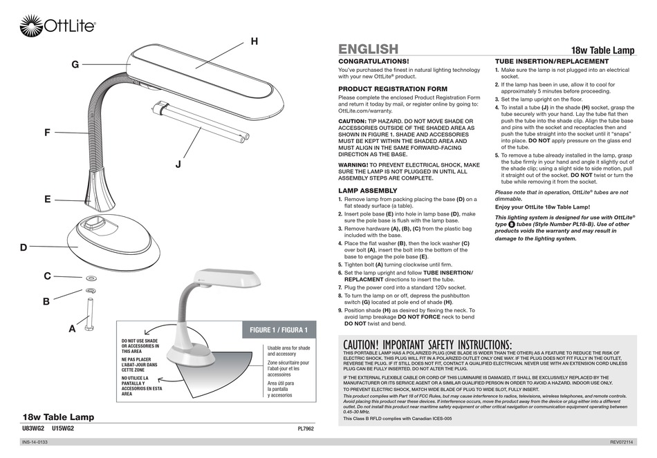 OTTLITE U83WG2 QUICK START MANUAL Pdf Download | ManualsLib