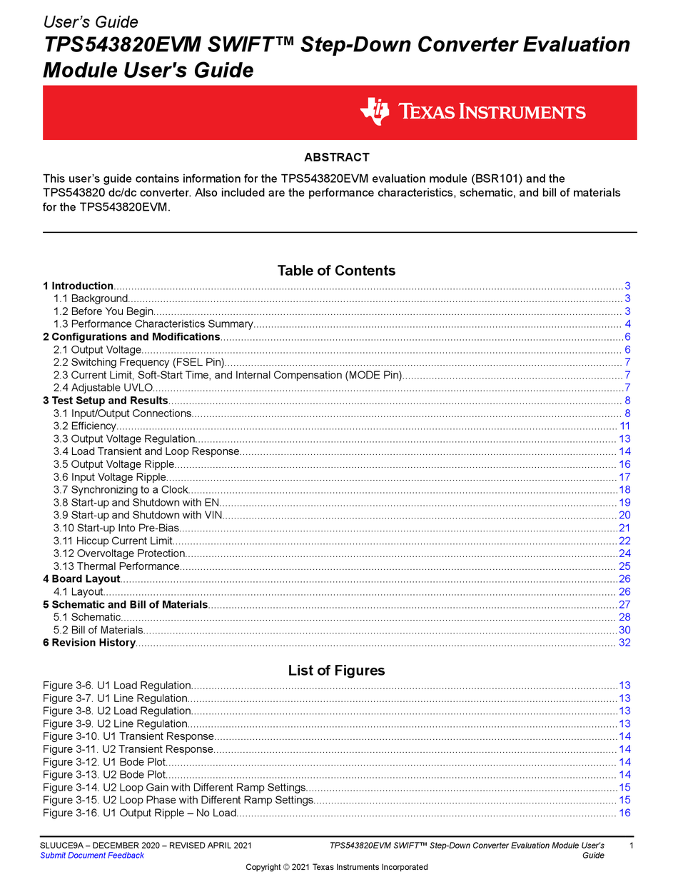 TEXAS INSTRUMENTS TPS543820EVM USER MANUAL Pdf Download | ManualsLib