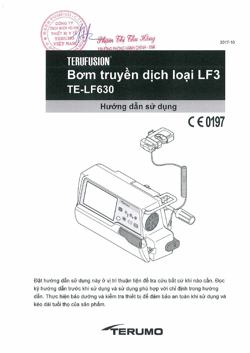 TERUMO TERUFUSION LF3 INSTRUCTION MANUAL Pdf Download ManualsLib