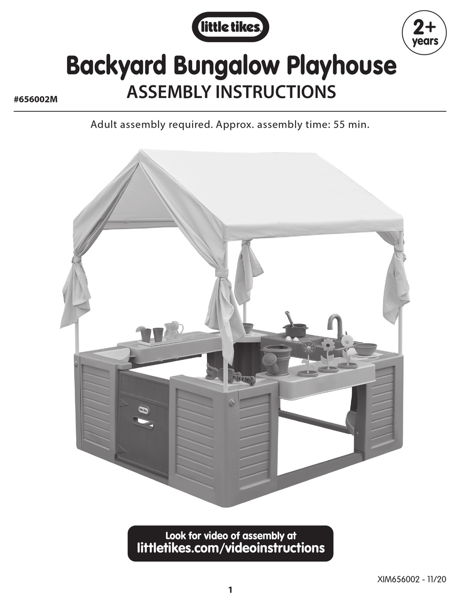 MGA ENTERTAINMENT LITTLE TIKES BACKYARD BUNGALOW PLAYHOUSE ASSEMBLY INSTRUCTIONS MANUAL Pdf MGA ENTERTAINMENT LITTLE TIKES BACKYARD BUNGALOW PLAYHOUSE ASSEMBLY INSTRUCTIONS MANUAL Pdf
