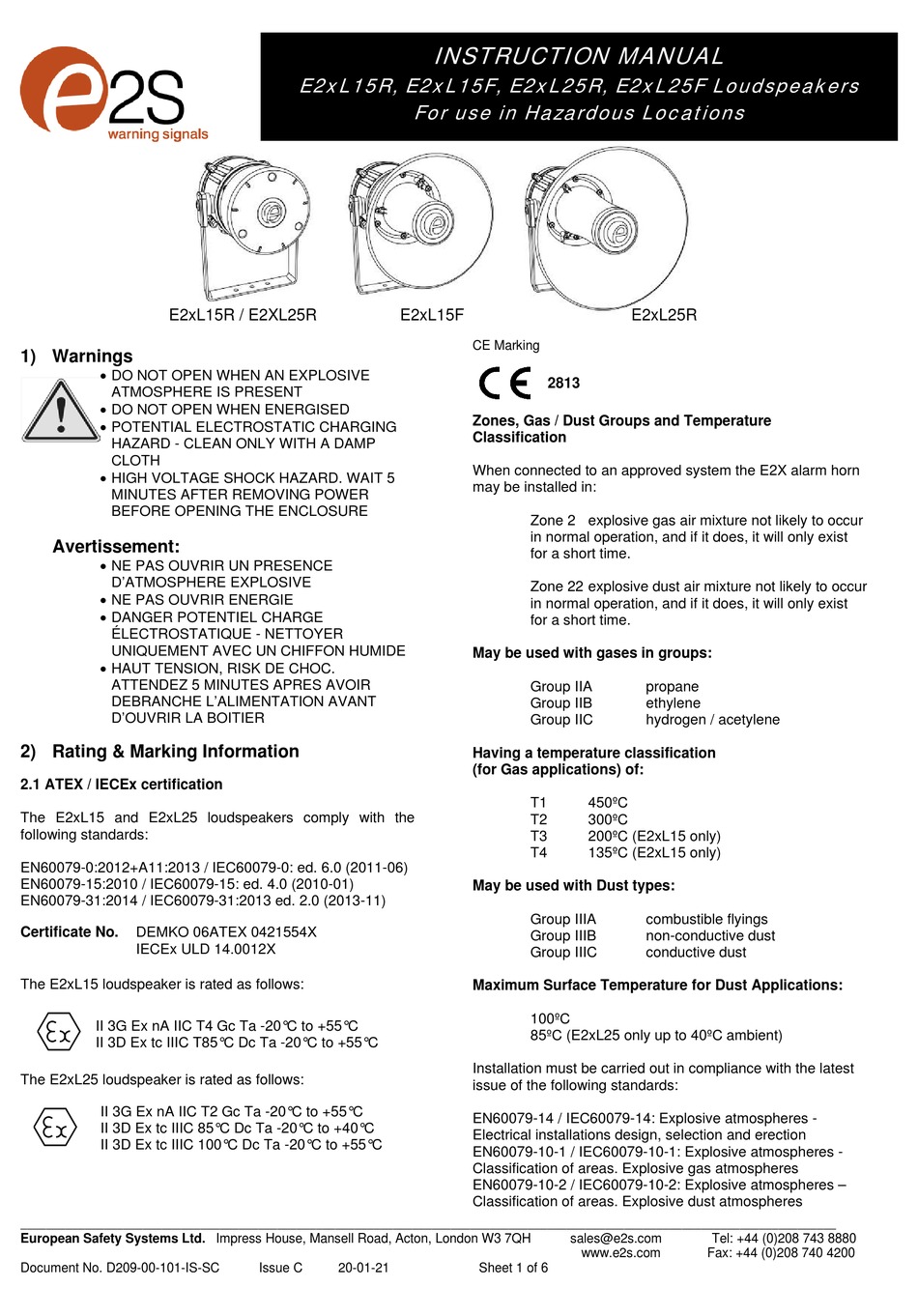 E2S E2XL15R INSTRUCTION MANUAL Pdf Download | ManualsLib