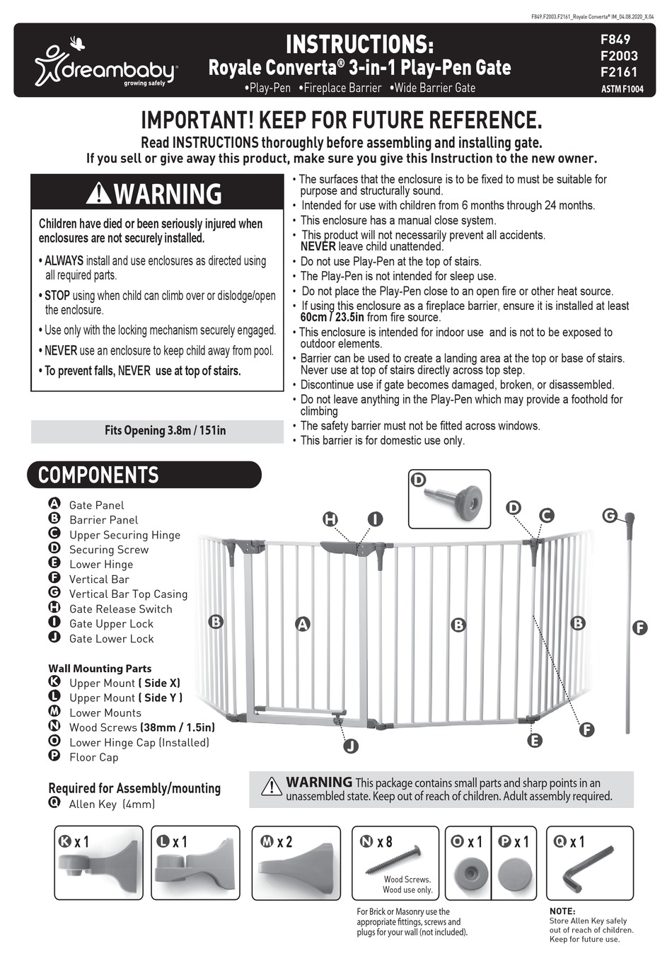 DREAMBABY ROYALE CONVERTA F849 INSTRUCTIONS Pdf Download ManualsLib