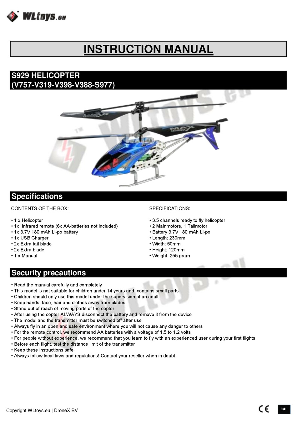 WLTOYS S929 INSTRUCTION MANUAL Pdf Download ManualsLib