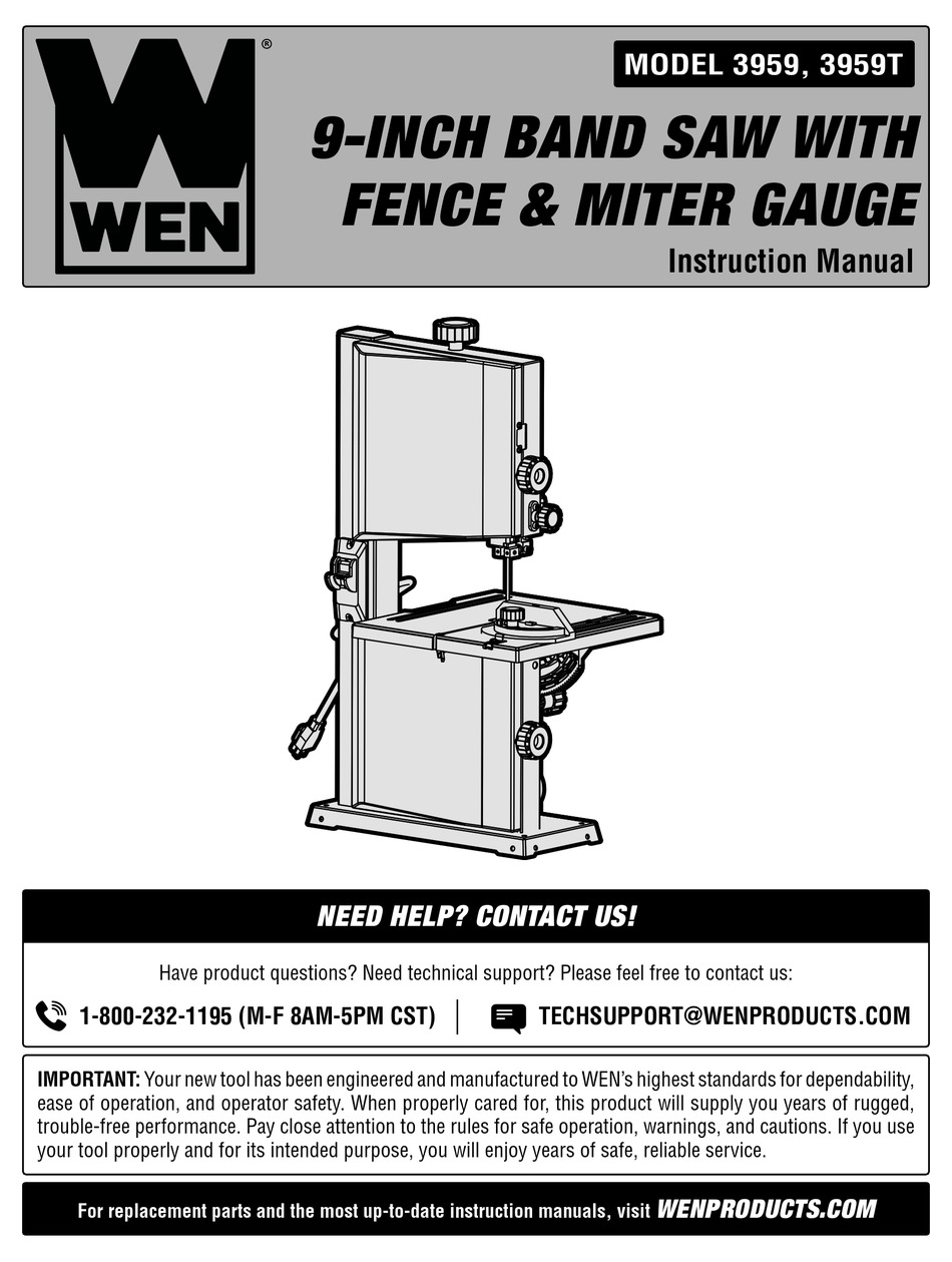 WEN 3959 INSTRUCTION MANUAL Pdf Download ManualsLib
