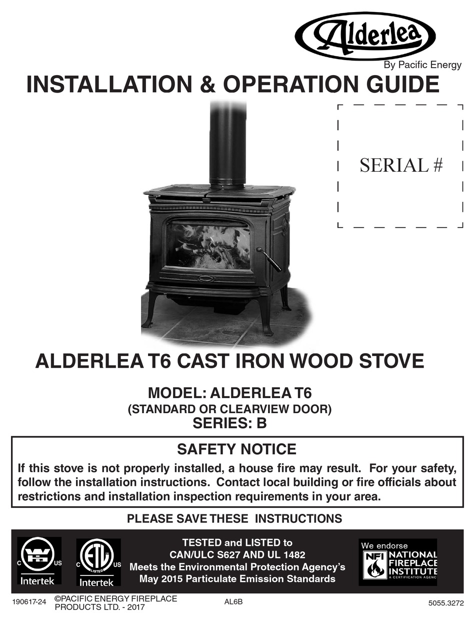 PACIFIC ENERGY ALDERLEA T6 INSTALLATION & OPERATION MANUAL Pdf Download ...