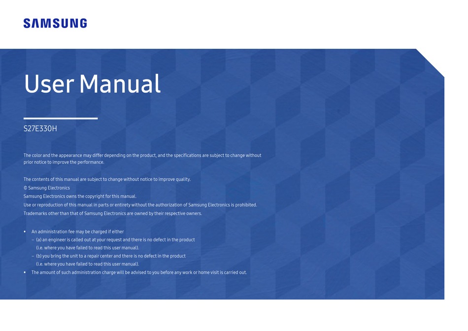 Samsung S27E330H User Manual [Page 21 