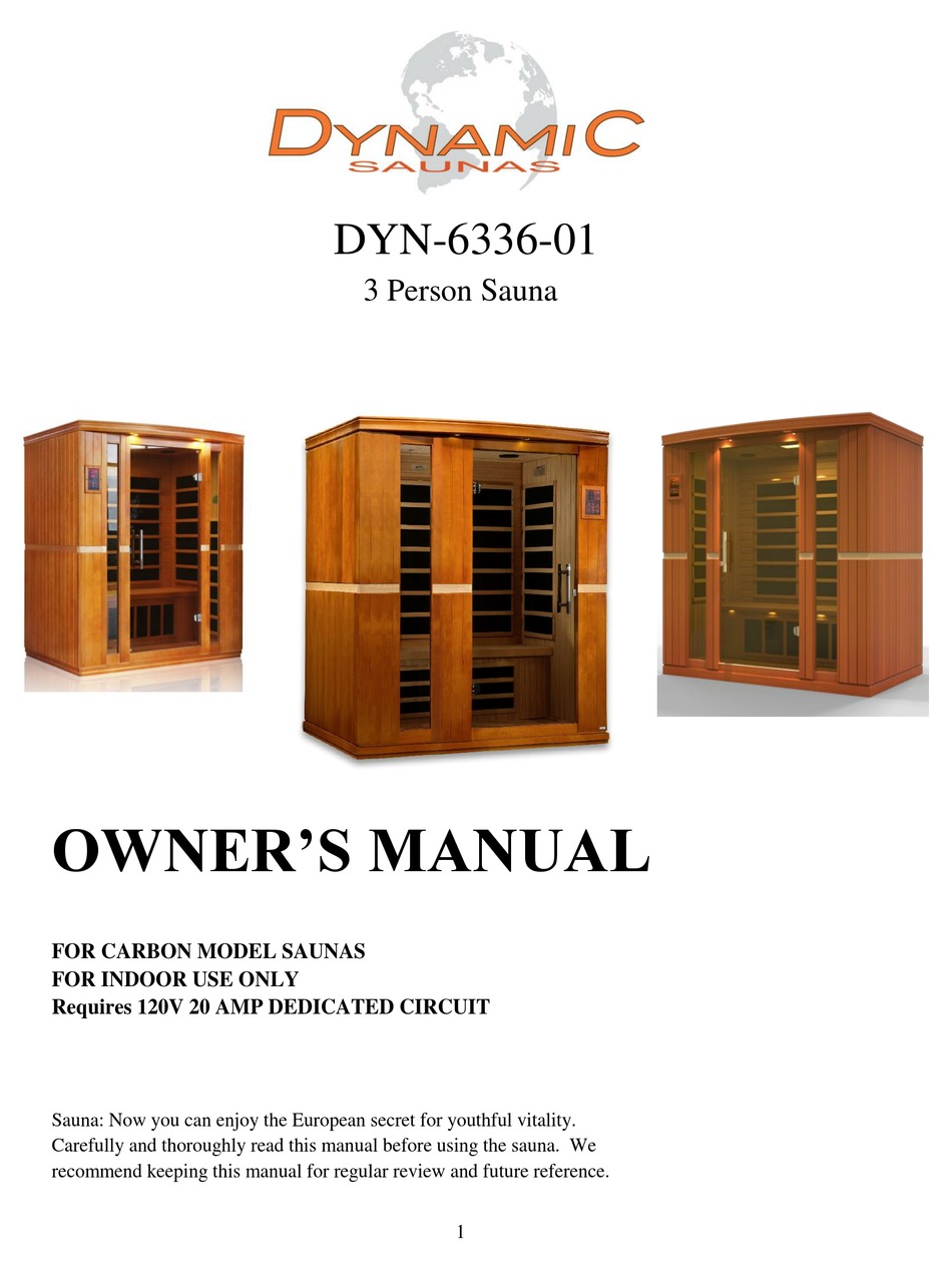 DYNAMIC SAUNAS DYN633601 OWNER'S MANUAL Pdf Download ManualsLib