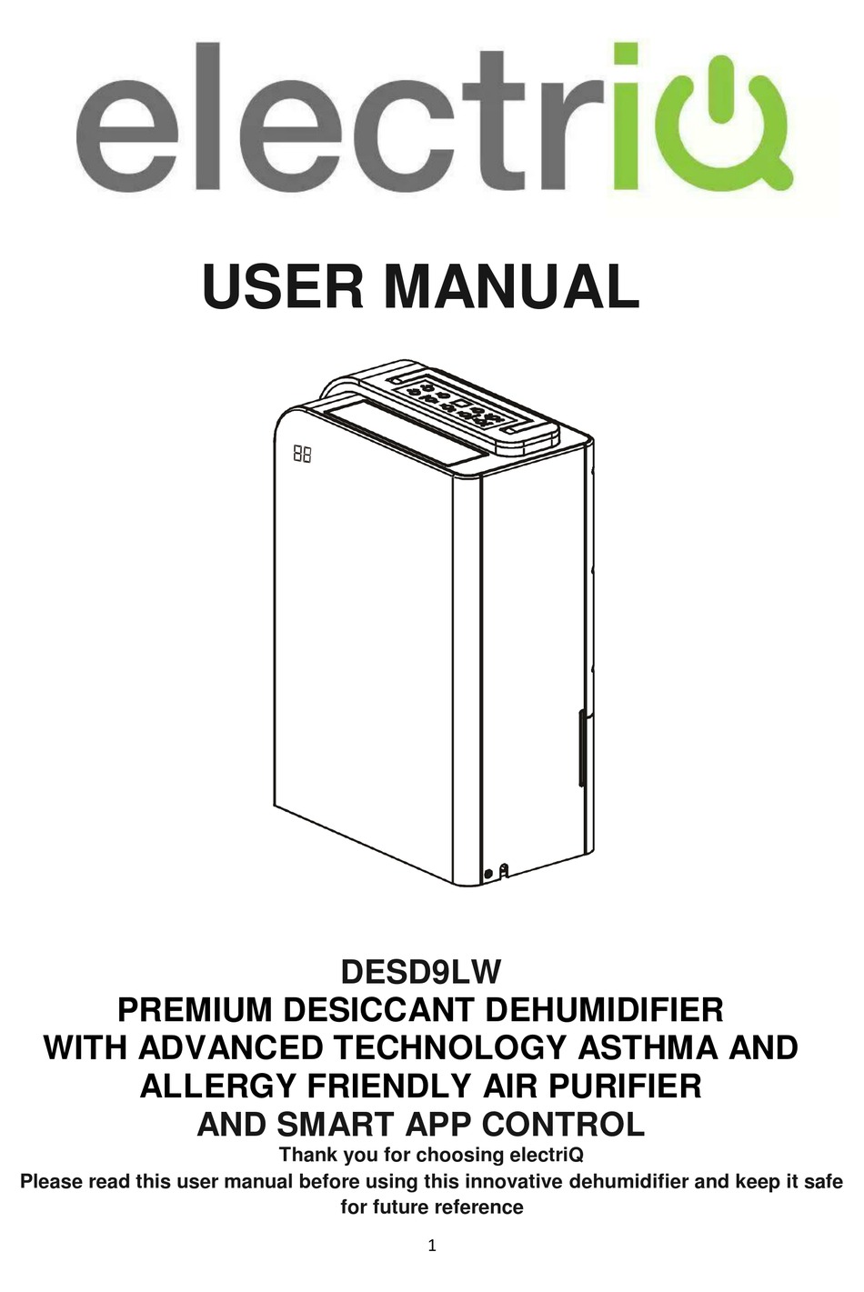 ELECTRIQ DESD9LW USER MANUAL Pdf Download | ManualsLib