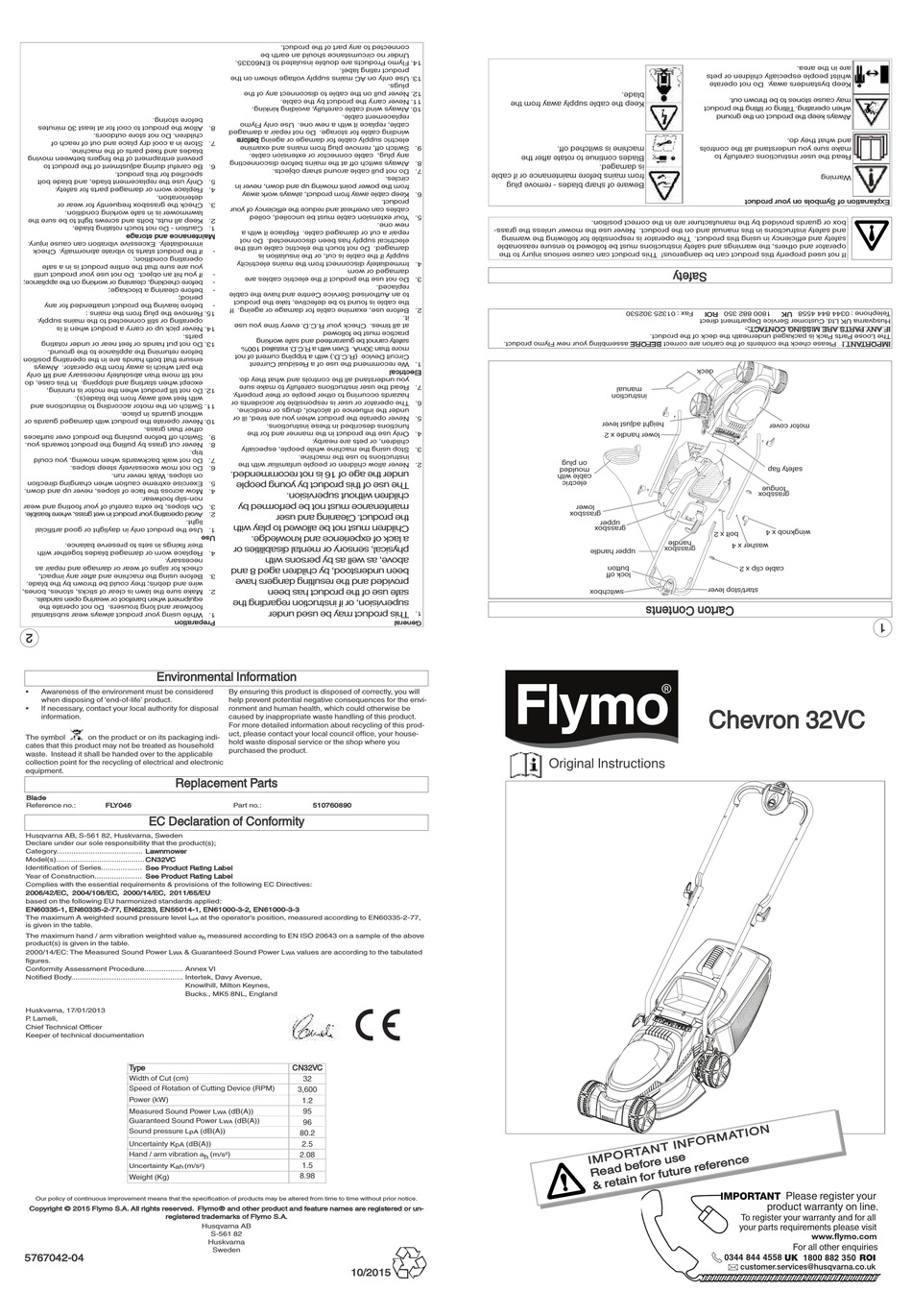 FLYMO CHEVRON 32VC ORIGINAL INSTRUCTIONS Pdf Download ManualsLib