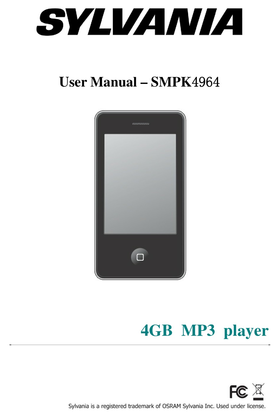 SYLVANIA SMPK4964 USER MANUAL Pdf Download ManualsLib