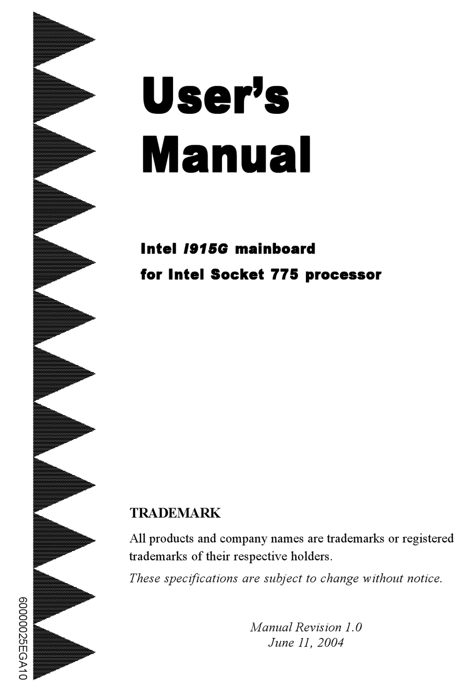 INTEL I915G USER MANUAL Pdf Download ManualsLib