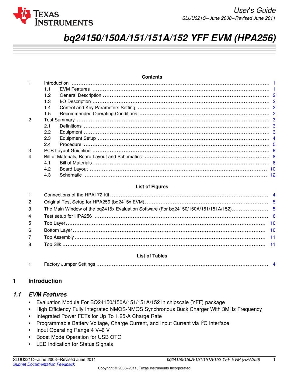 TEXAS INSTRUMENTS BQ24150 USER MANUAL Pdf Download ManualsLib