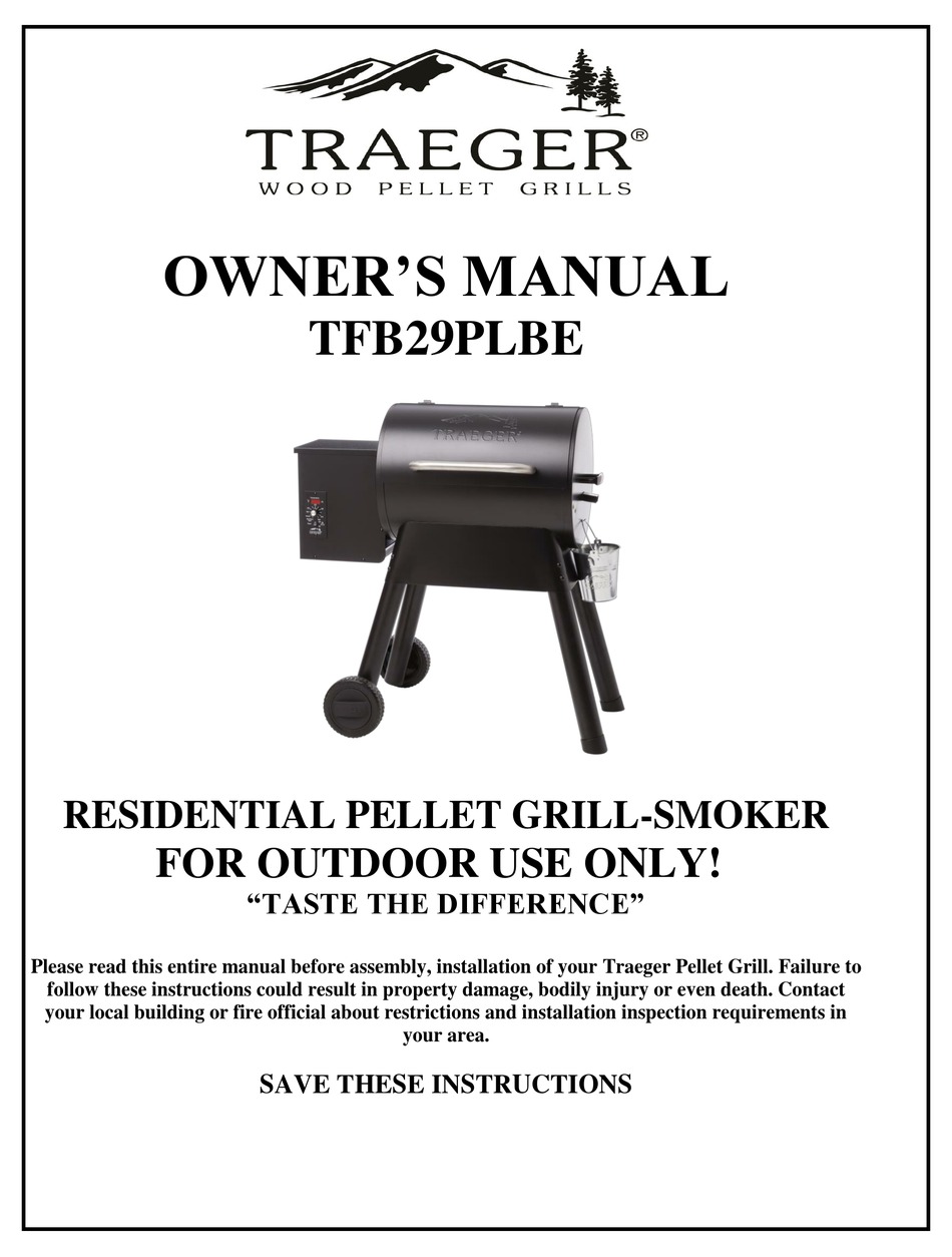 TRAEGER TFB29PLBE OWNER'S MANUAL Pdf Download | ManualsLib