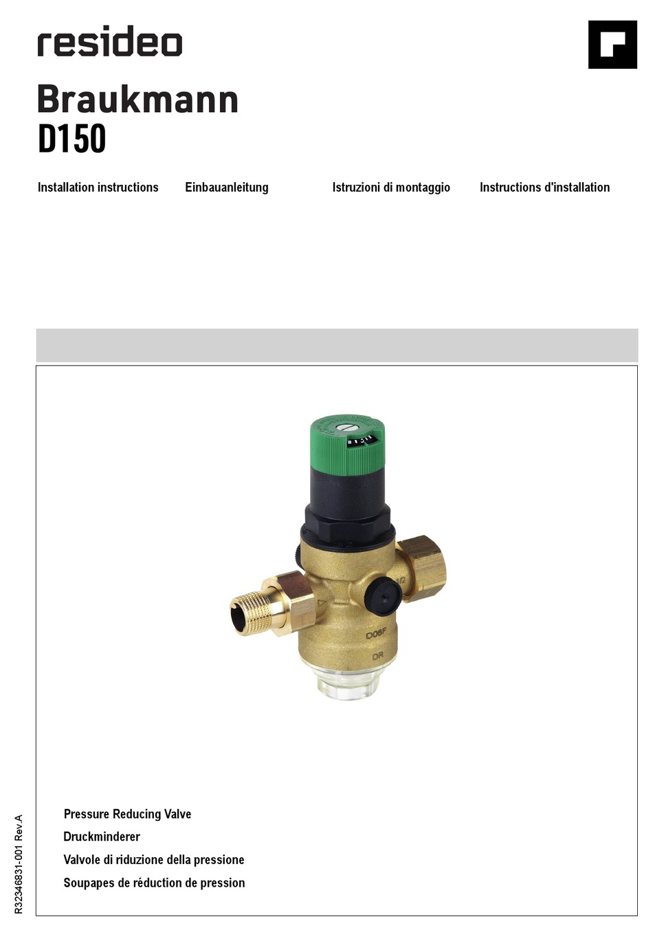 RESIDEO BRAUKMANN D150 INSTALLATION INSTRUCTIONS MANUAL Pdf Download ...