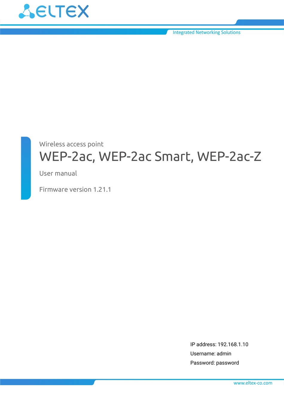 ELTEX WEP-2AC-Z USER MANUAL Pdf Download | ManualsLib