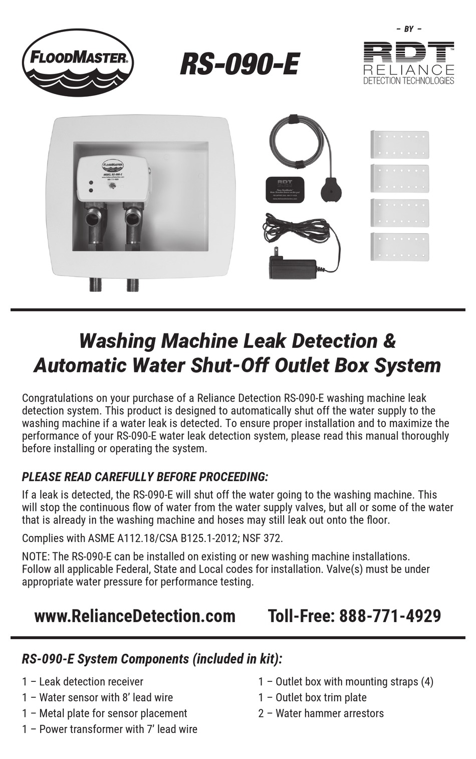 RDT FLOODMASTER RS090E MANUAL Pdf Download ManualsLib