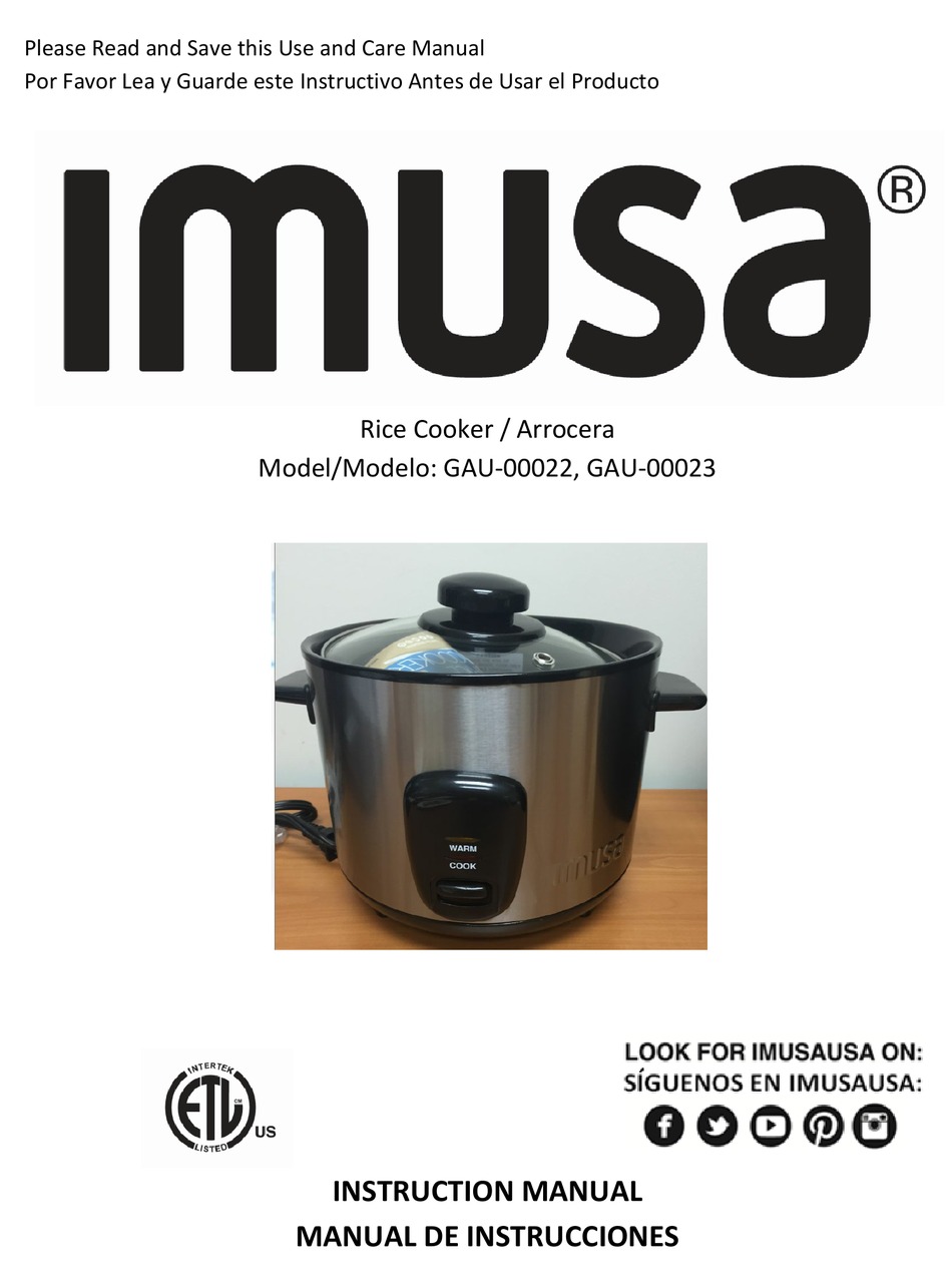 IMUSA GAU00022 INSTRUCTION MANUAL Pdf Download ManualsLib